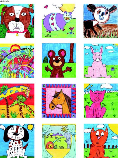Animals Square One Art Square 1 Art Animal Art Projects