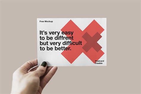 postcard mockup mrmockup graphic design freebies