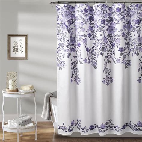 Tanisha Shower Curtain Purplegray 72x72 Lush Decor 16t003367