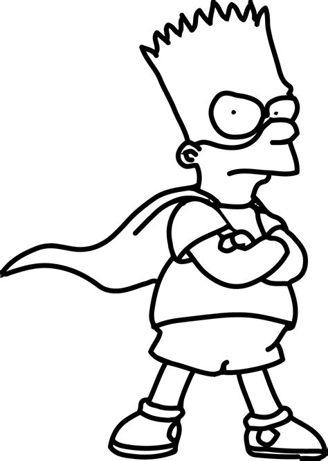 Bartman Simpson Coloring Pages Coloring Pages