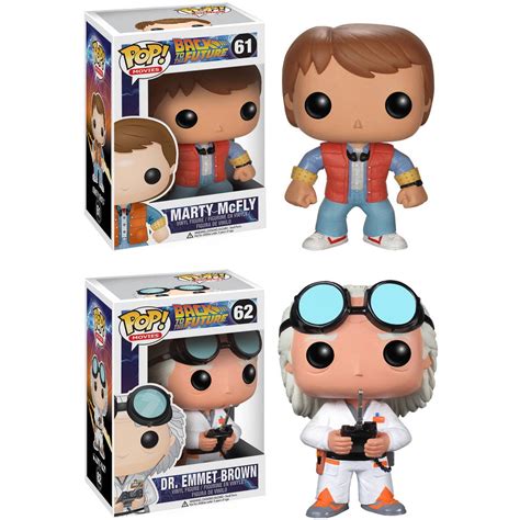 Funko Back To The Future Pop Movie Doc Emmet Brown And Marty Mcfly Vinyl Collectors