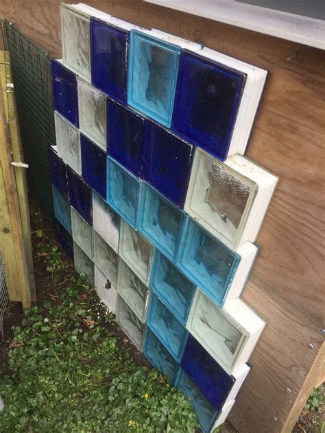32 Coloured Glass Building Blocks 19cm X 8cm In Ringwood Hampshire