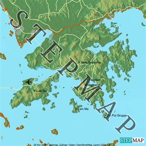Stepmap Hongkong Landkarte Für China
