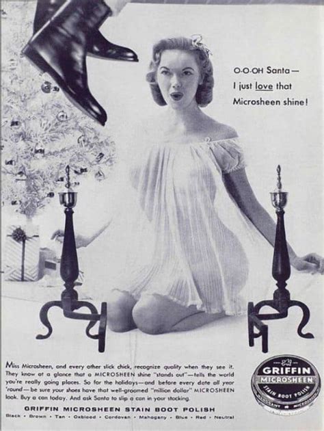 Griffin Microsheen Christmas Ad Featuring Judy Oday 1956 R