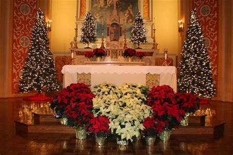 Main Altar Christmas Decorations Christmas Eve Service Christmas