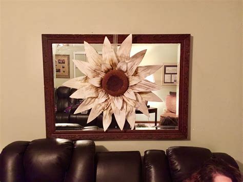 This Oversized Flower Looks Adorable On Jessicas Living Room Mirror