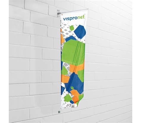 Wall Mounted Fluttering Pole Banner W Mounting Brackets