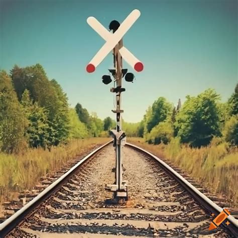 Railroad Crossing On A Sunny Day On Craiyon