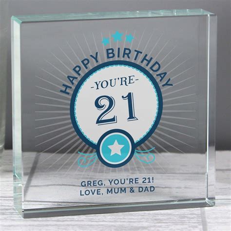 Personalised Birthday Large Crystal Token Make It Your Way