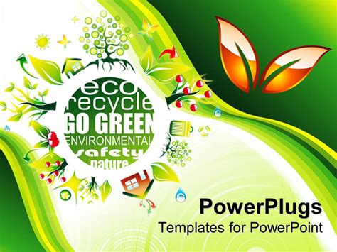 Powerpoint Template Eco Friendly Save The Environment Go Green Green
