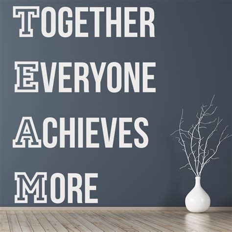 Team Achieves More Inspirational Quote Wall Sticker
