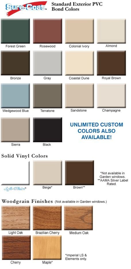 Colored And Brown Vinyl Windows Window Color Choices Soft Lite Windows