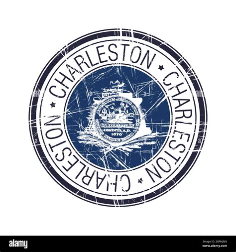City Of Charleston South Carolina Vector Stamp Stock Vector Image