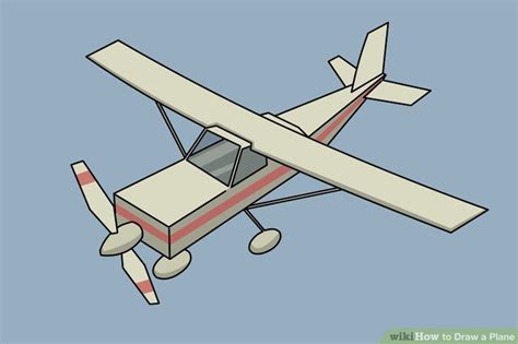 4 Ways To Draw A Plane Wikihow Airplane Drawing Plane Drawing Draw