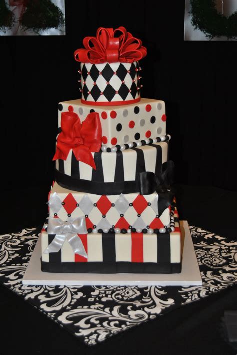 Sassy Cakes Your Fondant Cake Design Destination Red Black And Silver