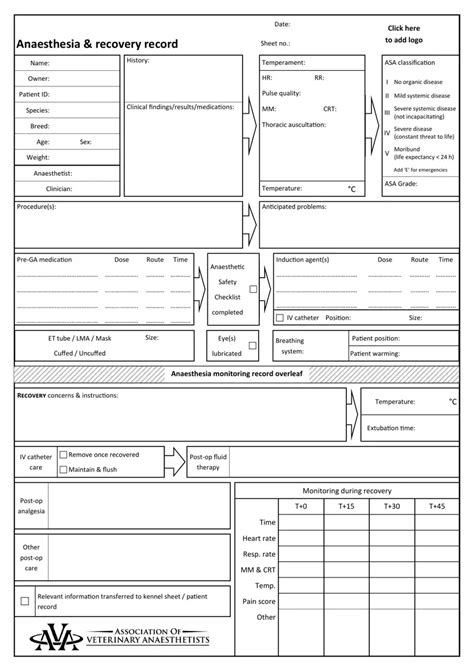 Anesthesia Record Template ≡ Fill Out Printable Pdf Forms Online