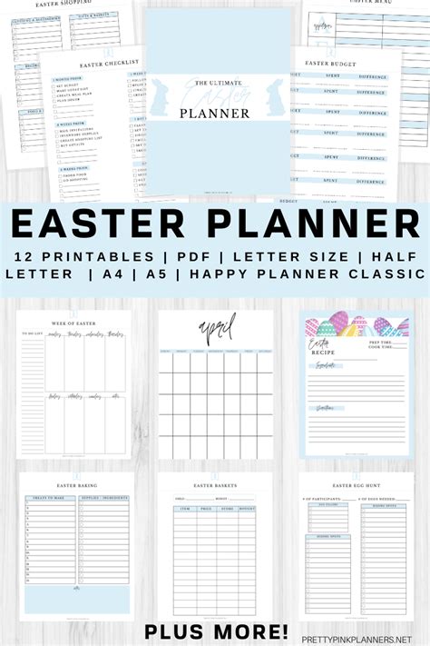 Easter Planner Spring Planner Easter Organizer Easter Printable