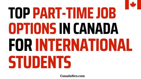 Part-Time Job Options In Canada For International Students - YouTube