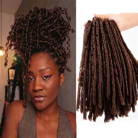 2021 14 inch synthetic dreads soft dread locs hair twist braids crochet hair 30 strands