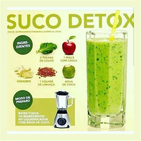 A Green Smoothie In A Blender Next To An Advertisement For Suco Detoxx