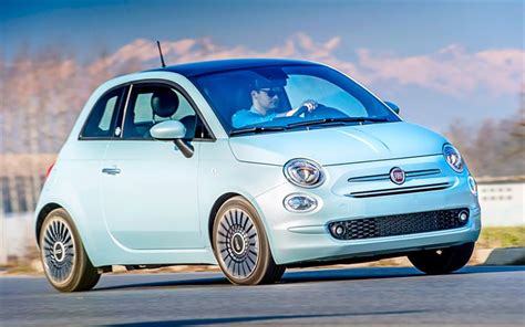 Download Wallpapers 4k Fiat 500c Hybrid Launch Edition Road Compact