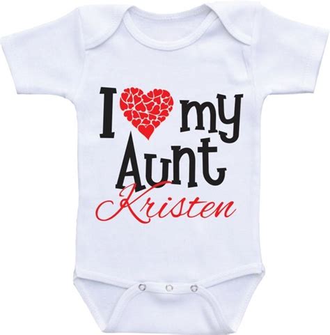 Personalized I Love My Aunt Onesies Aunt And Niece Onsie Aunt