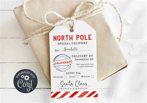 Printable Christmas Gift Tags Official Delivery From The North Pole My XXX Hot Girl