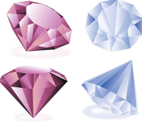 Free 3d Colorful Diamonds Vector 02 Titanui