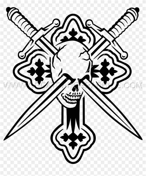 Skulls Cross Swords Png Transparent Cross Sword Free Transparent