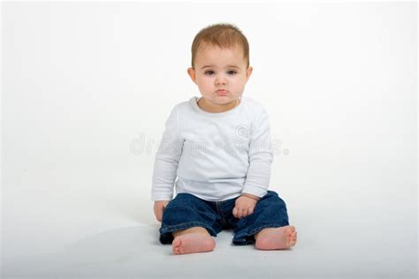 Little Girl Pouting Stock Photo Image Of Young Think 4975404