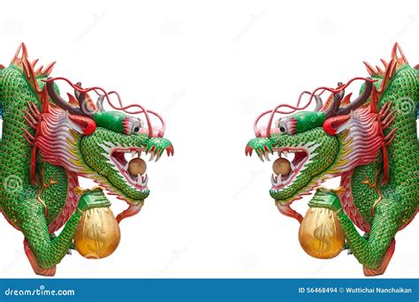 Twin Dragon Stock Photo Image Of Asian Dollar Chinatown 56468494