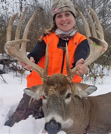 Deer Hunting Young Woman 17 Cny Man 80 Shot Biggest Bucks In State Last Fall