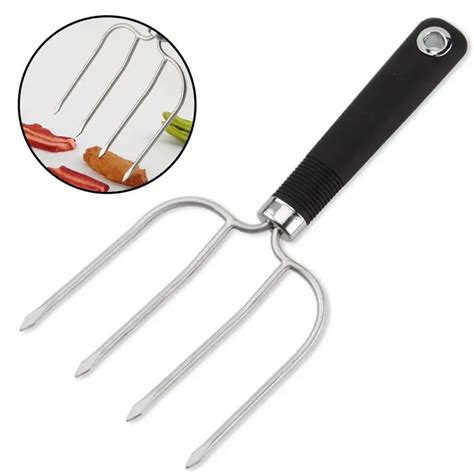 1pcs Stainless Steel Barbecue Turkey Fork Bbq Oven Roasting Poultry