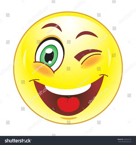 Big Smile Emoticon เวกเตอร์สต็อก ปลอดค่าลิขสิทธิ์ 249232132