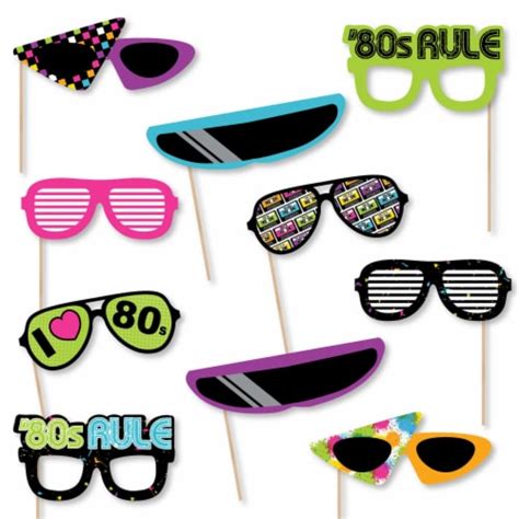 Big Dot Of Happiness 80s Retro Glasses Paper Totally 1980s Party Photo