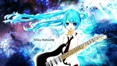 Guitar Girl Anime Character Design Wallpapers Preview