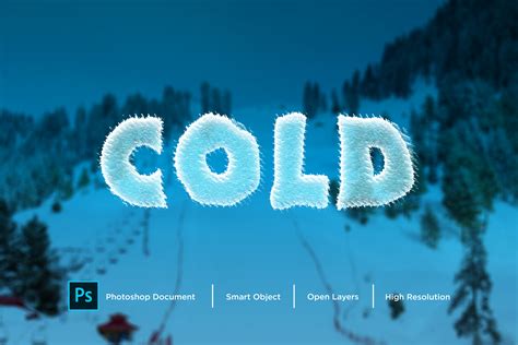 Cold Text Effect Layer Style Graphic By Shahsoft · Creative Fabrica