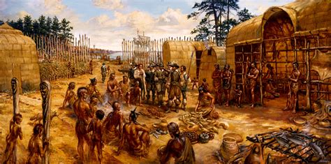 Indians And Colonists Lived In Jamestown Jamestown Native American