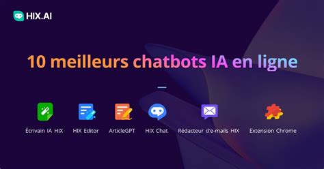 10 Meilleurs Chatbots IA En Ligne ChatGPT Et Chatbot Alternatif HIX AI