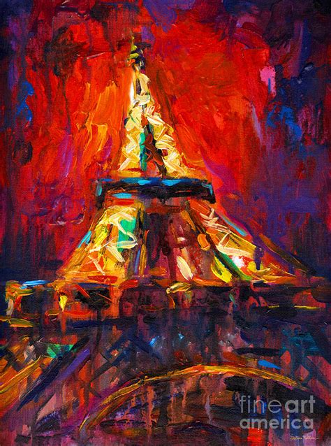 Abstract Impressionistic Eiffel Tower Painting Painting By Svetlana