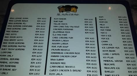 Order now and get it delivered to your doorstep with grabfood. Menu - Picture of Ali, Muthu & Ah Hock, Petaling Jaya ...
