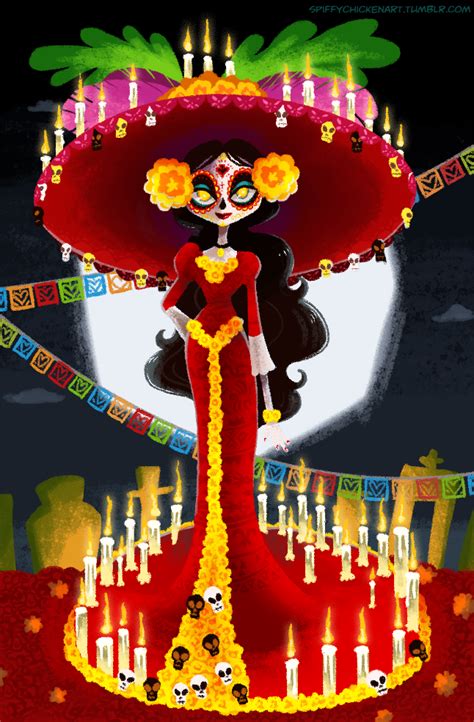 La Querida Katrina By Spiffychicken Day Of The Dead Artwork Book Of
