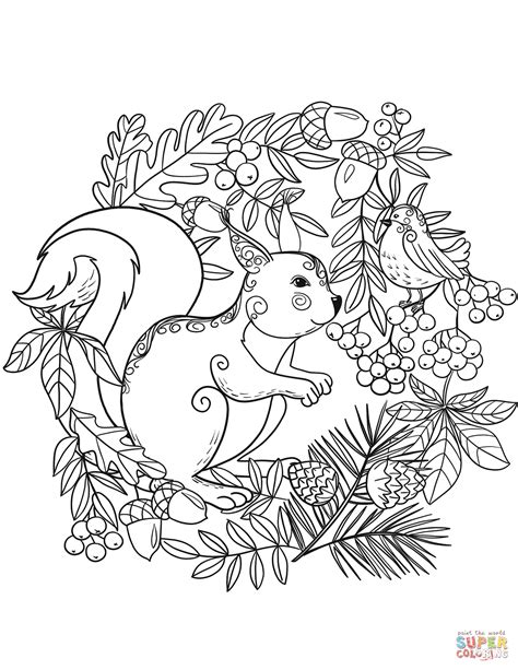 Free printable squirrel coloring pages and download free squirrel coloring pages along with coloring pages for other activities and coloring sheets. Squirrel and a Bird coloring page | Free Printable ...