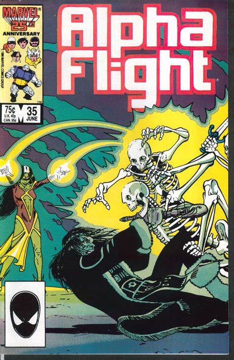 Alpha Flight 35 Marvel Comic Book 6 1986