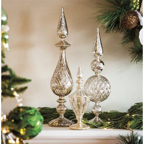 Decorate This Holiday With These Elegant Silver Finials The Finials Are Made Of Mercury Glass