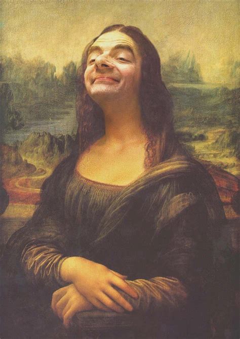 This woman has been dubbed the mona lisa of the galilee, not because she resembles davinci's subject but rather because she seems to have the same quality of timelessness and of superb artistry. بوستر مستر بن موناليزا | Mr Bean Mona Lisa Poster - ثلاثة