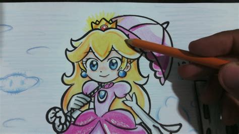 COMO DIBUJAR A LA PRINCESA PEACH SUPER MARIO BROS How To Draw Peach