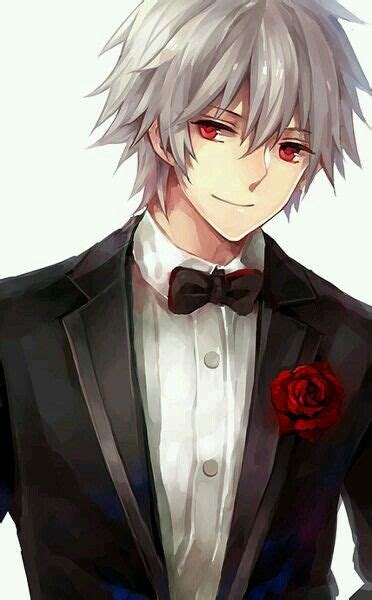You did a awesome job! White hair anime guy in suit | Random Anime guys/boys ♥ ...