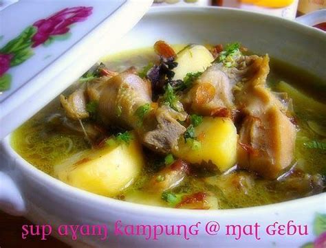 Ayam goreng, fried chicken dish consisting of chicken deep fried in oil with various spices. SUP AYAM KAMPUNG | Asian recipes, Recipes, Food