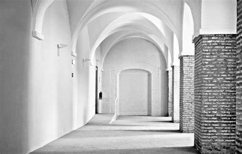 Black And White Corridor Inside The Building Free Image Download